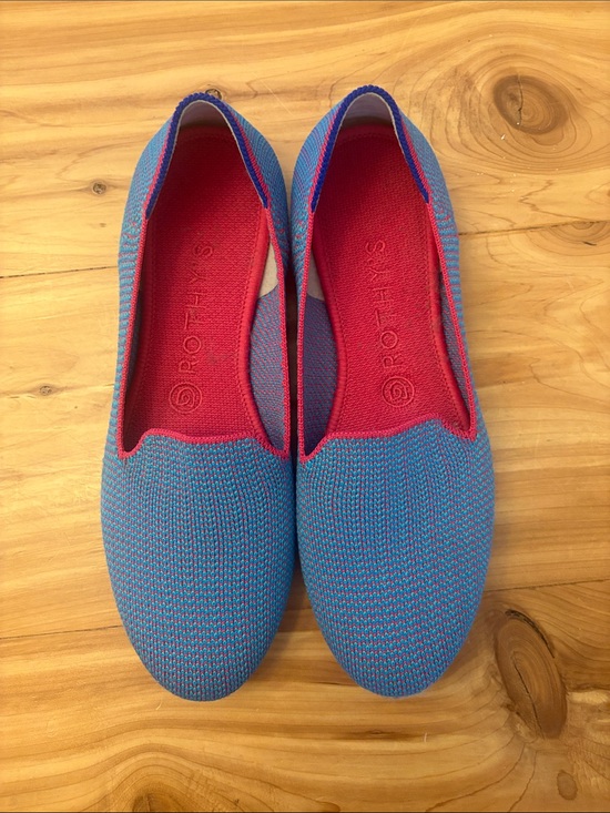 Rothy's Shoes - Rothy’s Bluebell Triple Stitch Loafer EUC SOLDOUT Blue/DK Pink SZE 8.5